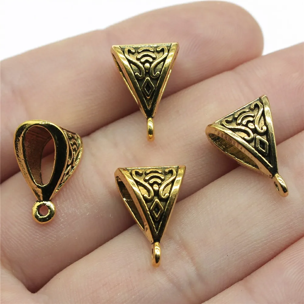 20pcs Triangle Hanging Buckle Beads Bails Connectors For DIY Jewelry Making Jewelry Findings Jewelry Accessories
