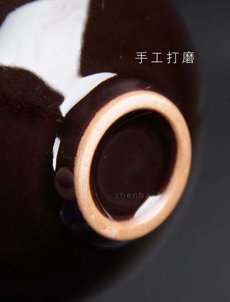 Jianzhan Kiln Change Hat Cup Kung Fu Teetasse Teeset Keramik Meistertasse Teeschale Große Teetasse Trinkteetasse – Detail 9