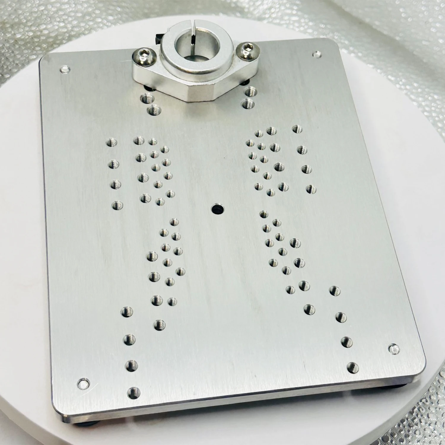 Bench Drill Base Plate Aluminum Alloy Precision Clock Bench Drill Base Plate DIY Model Slide Bench Drill Accessories