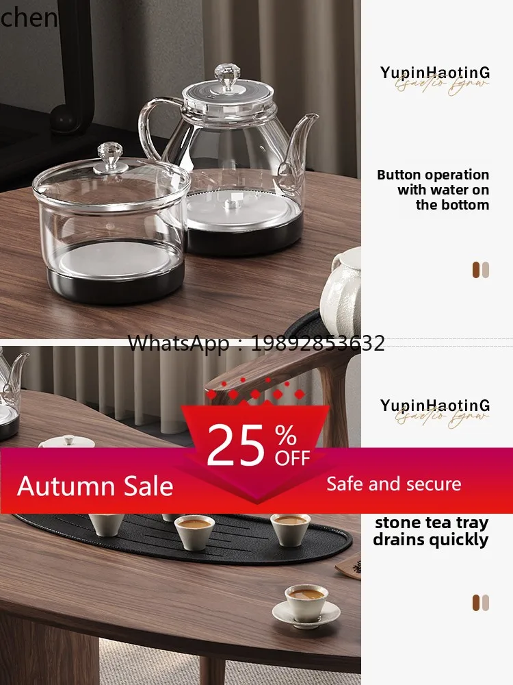 

solid wood tea table modern simple high-end tea table balcony small apartment new Chinese style home decoration accessories