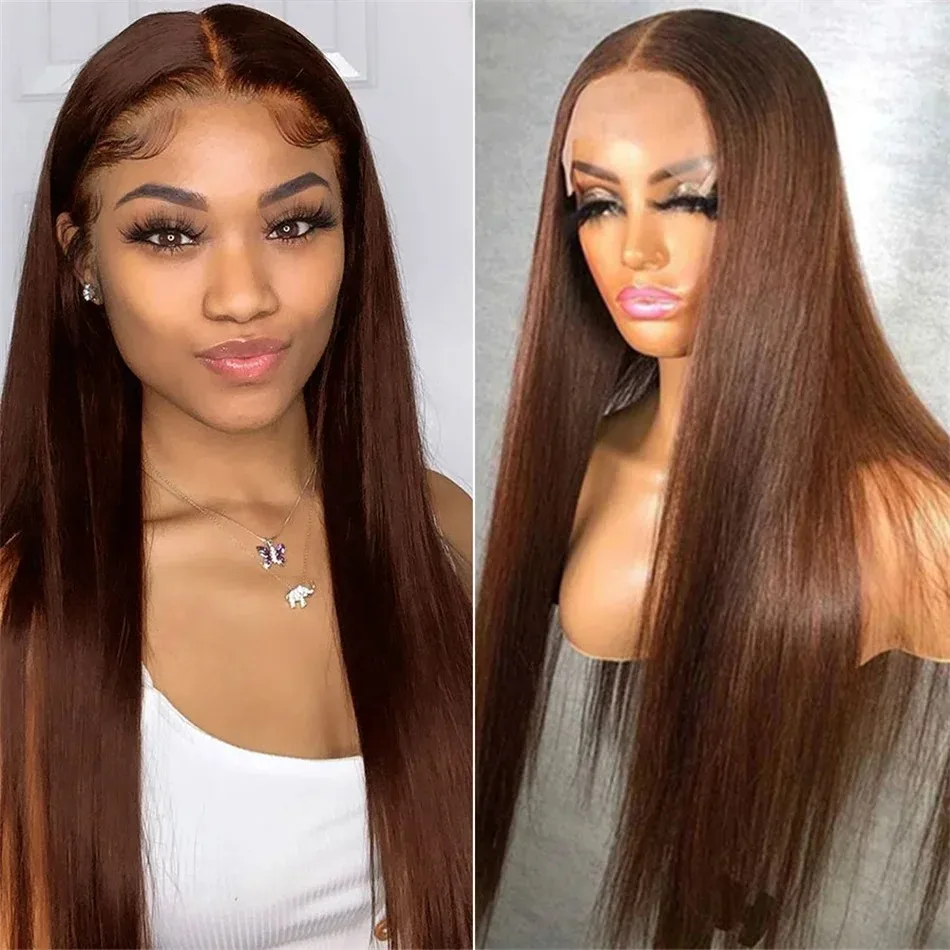 Brazilian Straight 30 32 Inch 180 density 13x4 Lace Front Human Hair Highlight Transparent Lace Frontal Wig For Black Women