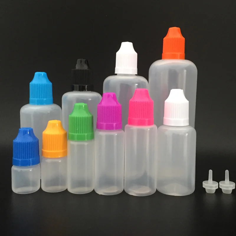 

300 Pcs 5/10 ml Empty LDPE Plastic Dropper E-liquid Vape Juice Squeezable Bottle Eye Drop Containers