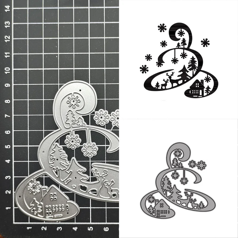 

Snowflake Deer Metal Cutting Dies for DIY Scrapbooking Album Paper Cards Decorative Crafts Embossing Die Cuts