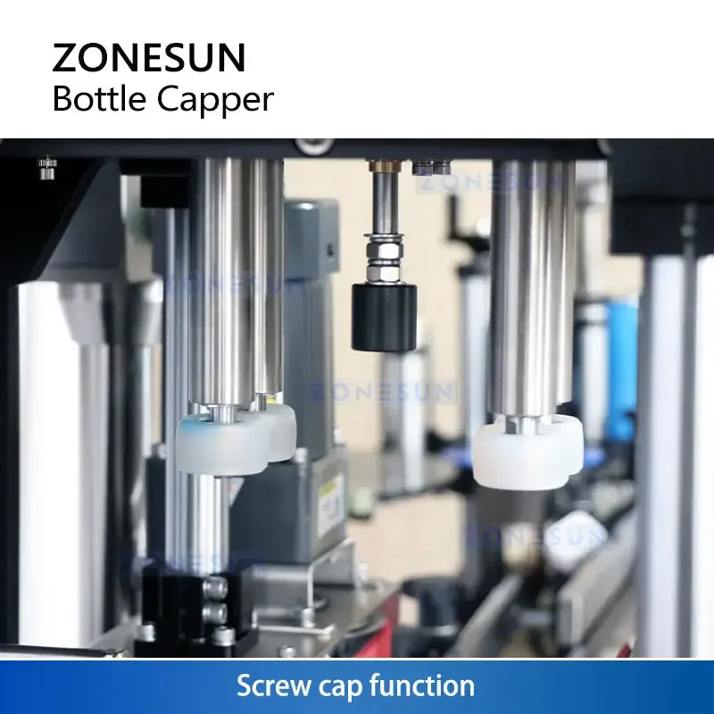 ZONESUN ZS-XG440RSL Automatic Servo Bottle Capping Machine High Speed Four-Roller Screw Capper for Diverse Caps & Bottles