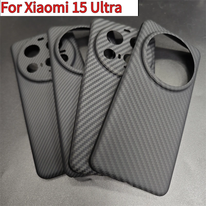 Aramid Carbon Fiber Case for Xiaomi 15 Ultra Cases Ultra-thin Shock-proof Aramid Fiber Cover Protective Shell Phone Accessories