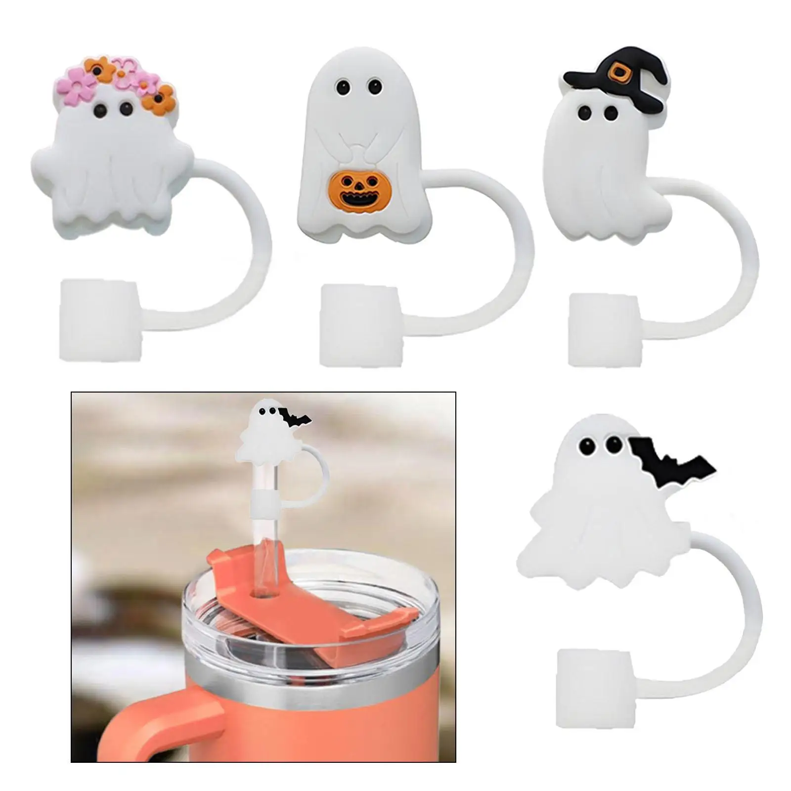 

2 X 10mm Silicone , Dustproof Funny Reusable Party Covers, Scary Cup