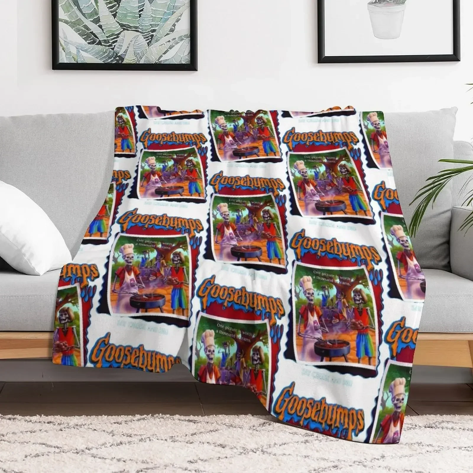 Goosebumps Say Cheese Throw Blanket valentine gift ideas Blankets Sofas Of Decoration Nap For Sofa Thin Blankets