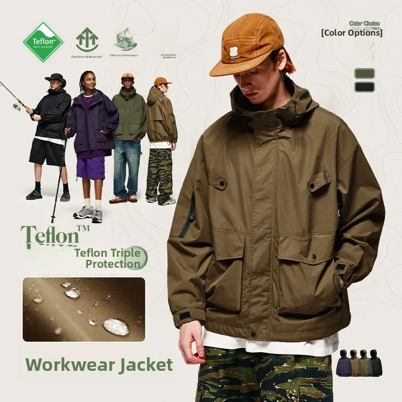 

Светящаяся коробка 2025SS Outdoor Jaet Трехфункциональная спецодежда с капюшоном Jaet Youth Faion Полиэфирное волокно Long Sve Water...