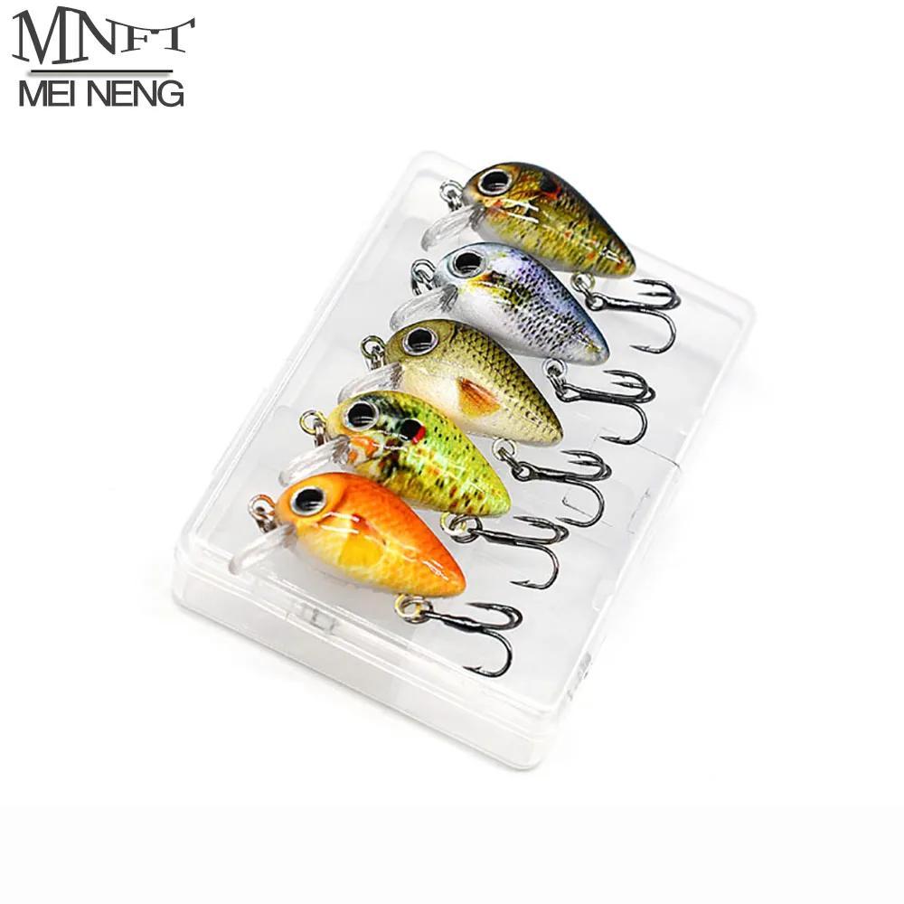 

MNFT 5Pcs/Box 1.5g 3cm Mini Wobblers/Crankbait Fishing Lure Artificial Bait Hard Floating Wobbler for Bass Fishing Tackles