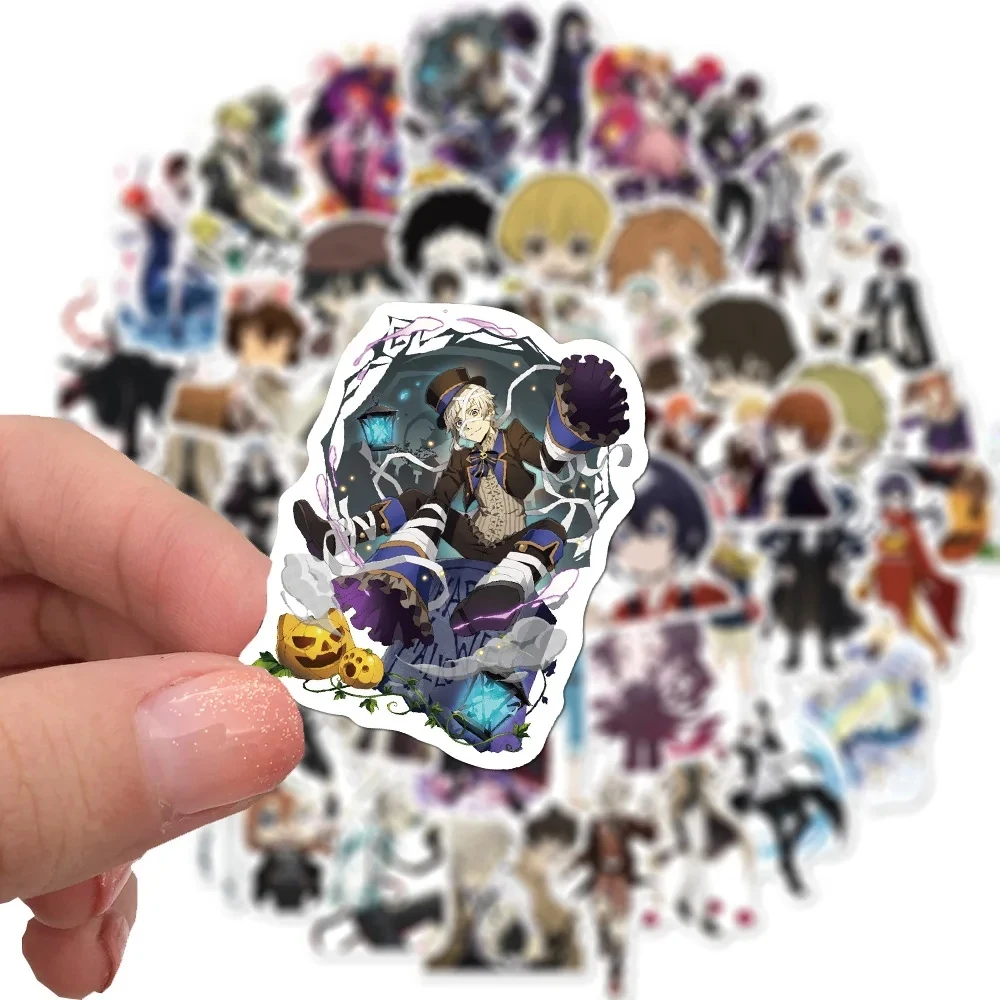 50pcs Bungo Stray Dogs Sticker Pack Waterproof Anime Stickers Cute Laptop Skin Phone Case Handbook Kawaii Packaging