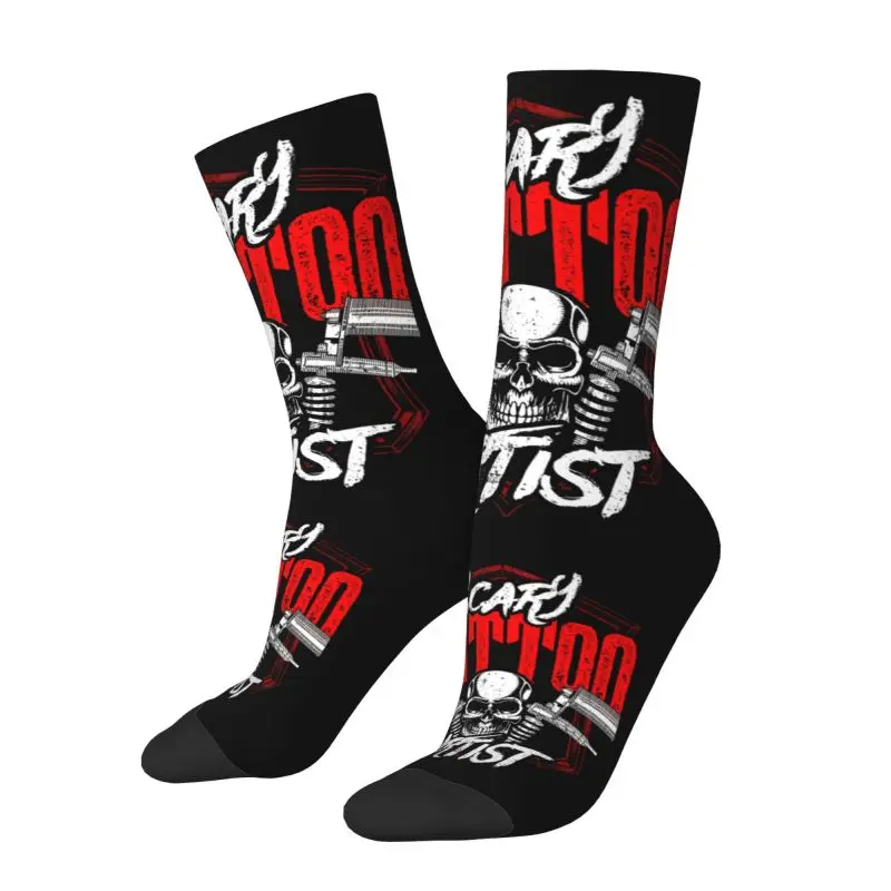 Harajuku Scary Tattoo Artist Skull Socks Women Men Warm 3D Printing Tattooists Sports Football Socks