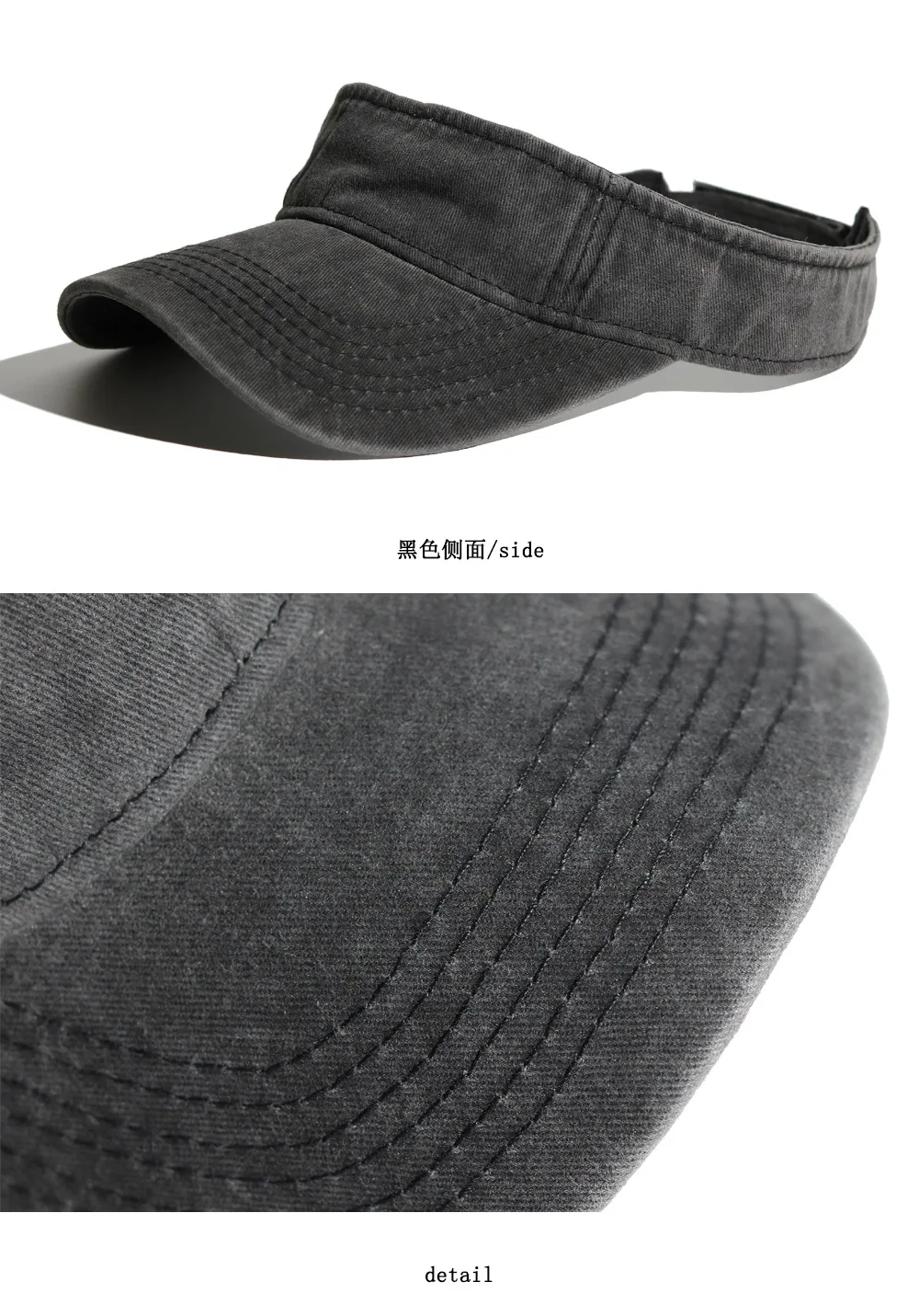 Waschbare Kappe mit offenem Oberteil für Männer und Frauen, geeignet für Sommer-Outdoor-Sportarten, Laufen, Angeln, Sonnenhut – Detail 2