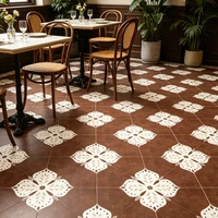 Square 11.8x11.8in Peel & Stick Floor Tile Self-Adhesive PVC Vinyl Flooring Sticker Wearproof DIY Decal for Kitchen Balcony Bedr 4