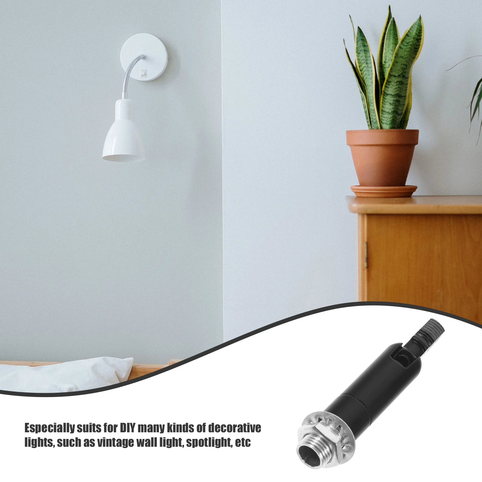 

Light Socket Extender Tou Adapter Solid Metal Ceiling Light Converter for Indoor Bathroom Pendant Lighting Accessories