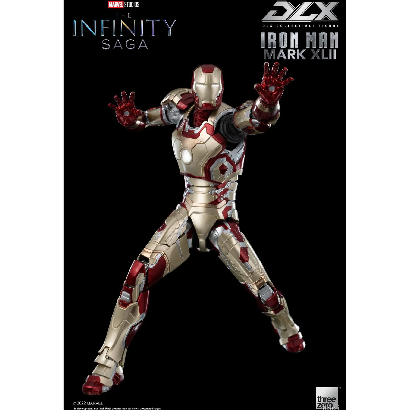 In magazzino 100% originale Threezero DLX Iron Man 3 Iron Man Mark 42 Movie Character Model Art Collection Toy Gift