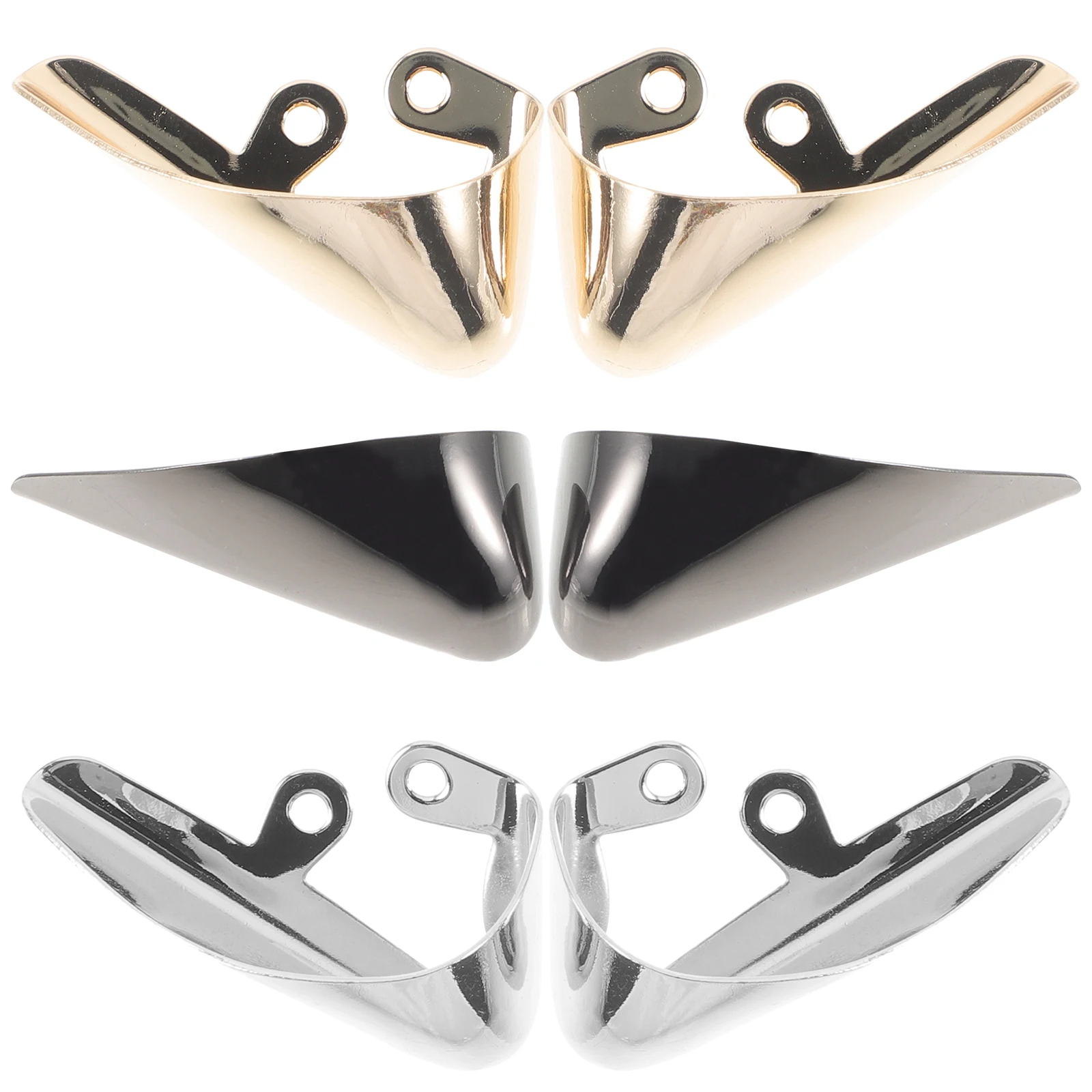 3Pairs Stylish Metal Shoe Pointed Protectors Replaceable Heel Caps for High Heels Fashionable Footwear Accessory Gift Idea