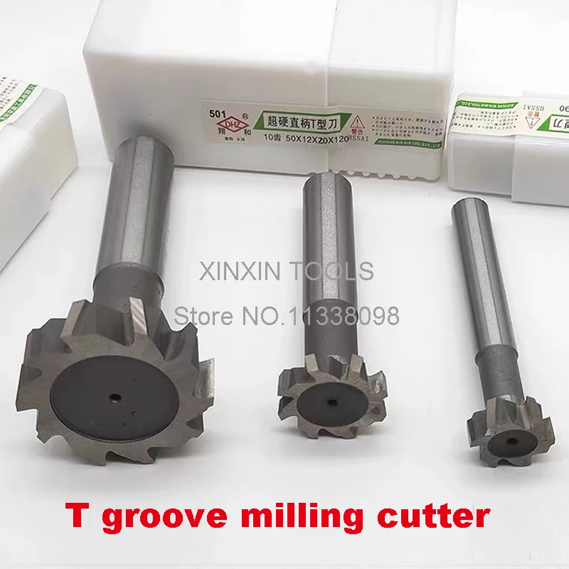 2PCS 32*3*4*5*6*8*10*12 high speed steel Straight shank T groove milling cutter T type Straight shank milling cutter