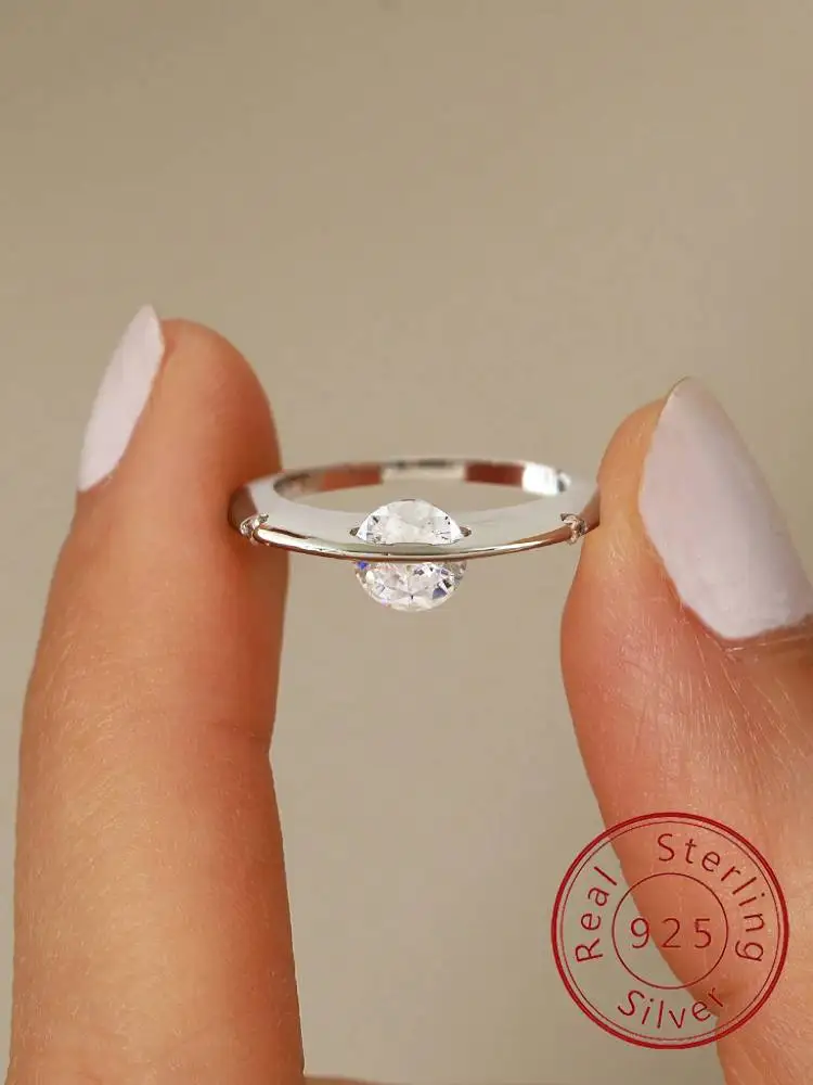 

925 Sterling Silver Advanced Personalized Planet Around Zircon Ring For Women Wedding Party Daily High Quality Fine Jewelry