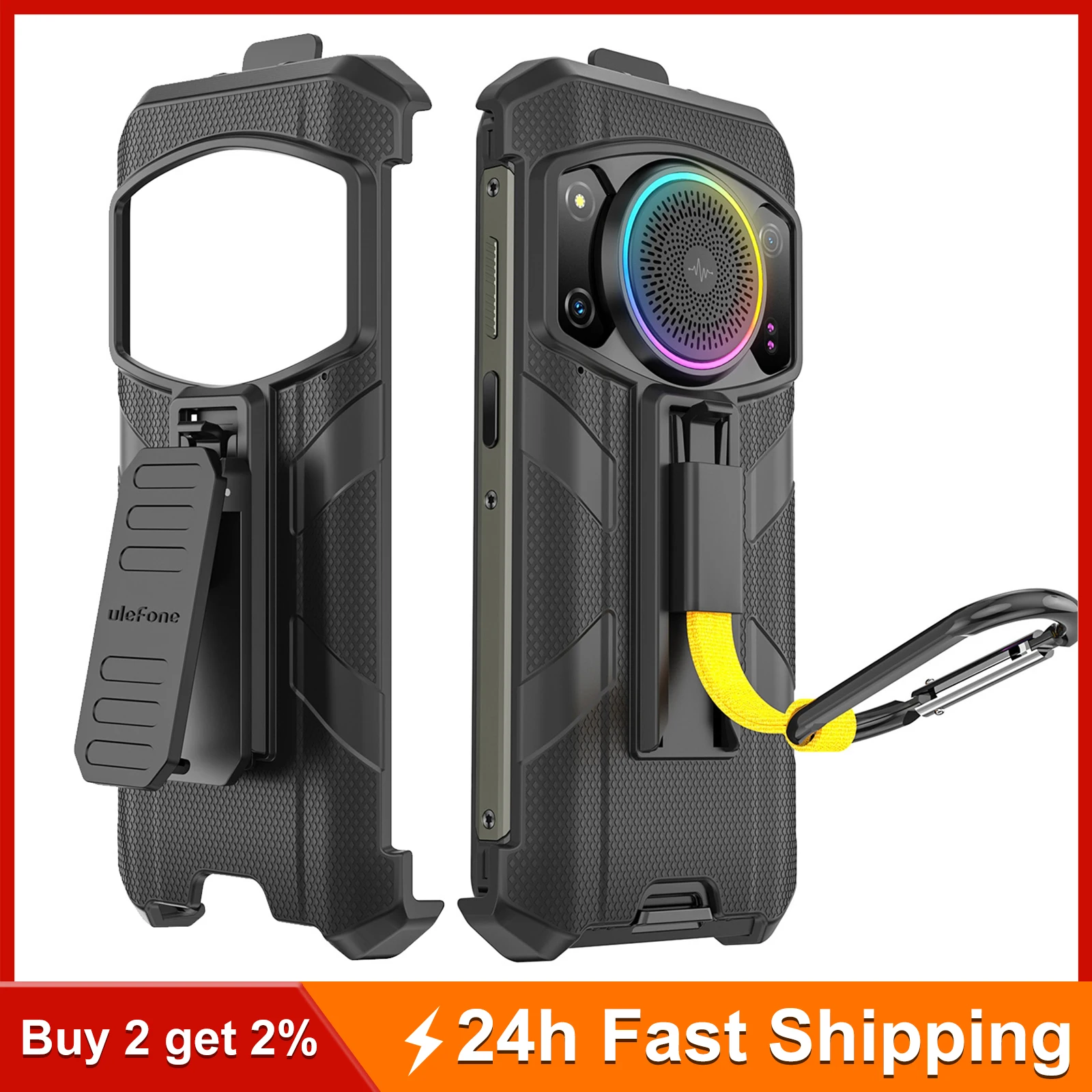 HAWEEL Ulefone Armor Phone Case For Ulefone Armor 21/22 Back Clip Phone Case &Carabiner For Ulefone Armor X13/Armor X12 Pro