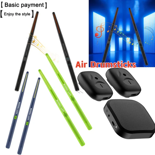 Kit de batería Virtual somatosensorial, baquetas de aire electrónicas, instrumento Musical, Kit de pedales de baqueta de batería de realidad Virtual inalámbrica inteligente