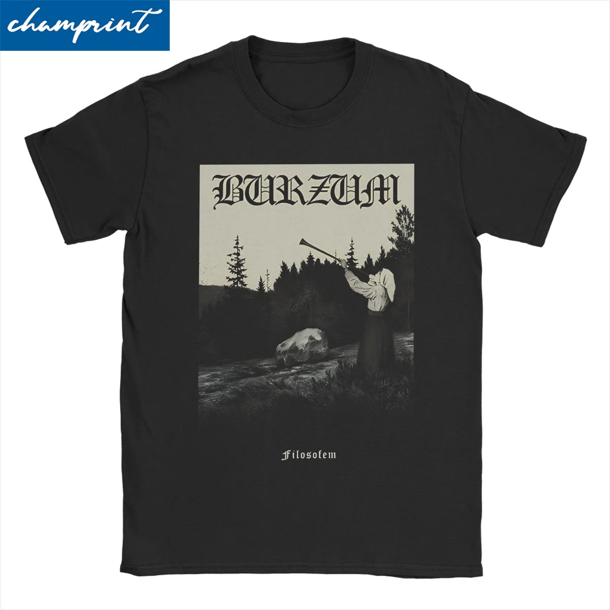 Men Women Filosofem Music Black Metal Rock T Shirt Burzum Cotton Clothing Novelty Short Sleeve O Neck Tees Printed T-Shirts