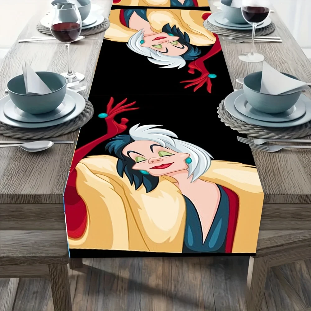 1 Piece of Maleficent Witch Table Runner, Suitable for Restaurants, Home, Dinner Parties, Pastoral Style Decoration, Autumn Parties