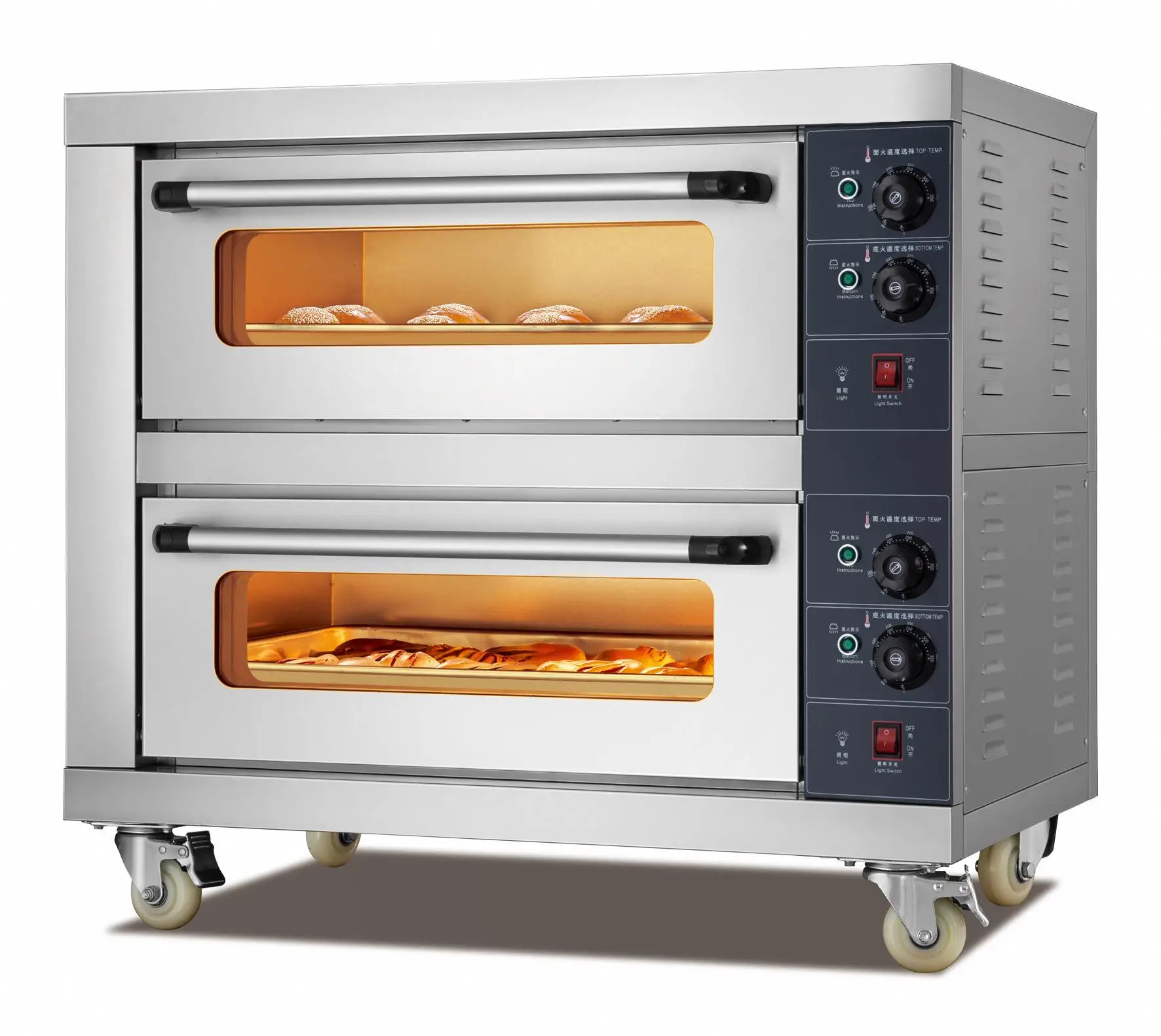 Automatic 1/2/3 Layers Commercial Electric Bread Baking Oven New Condition Stainless Steel For Corn Cooking Equipment