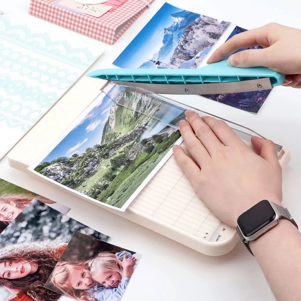 آلة قطع الصور مانعة للإنزلاق ، قاطع الورق ، بطاقة الملصقات ، مشروع حرفي ، لوازم مكتبية ، 4 × 6 في ، 1 #3
