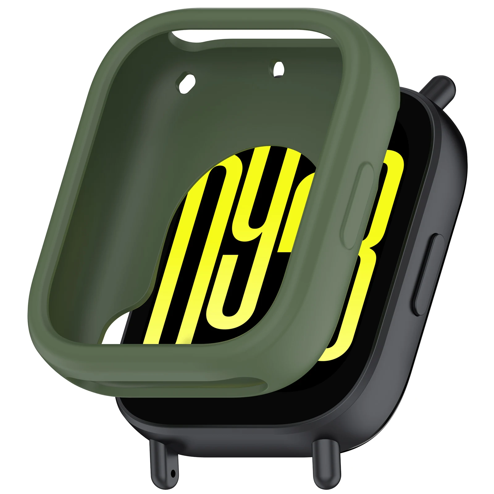 

Для Xiaomi Redmi Watch 5, активный чехол для часов, мягкий силиконовый полый чехол для часов - темно-зеленый