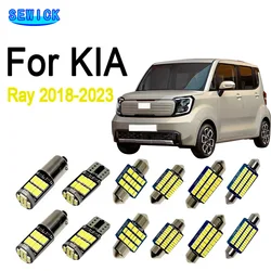 Kit di luci interne per lampadine a LED da 10 pezzi per KIA Ray 2018-2021 2022 2023 Canbus Dome Trunk lampada di segnalazione per targa accessori per auto