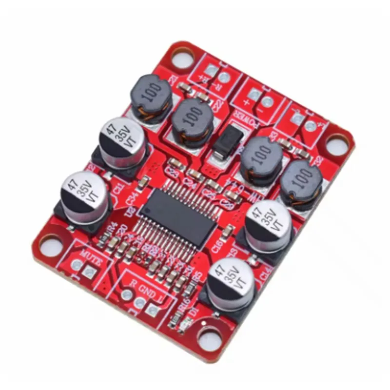 Digital Power Amplifier Board Dual Channel Amplifier Module DC12V 2A Class D Mini Transmission equipment and cables