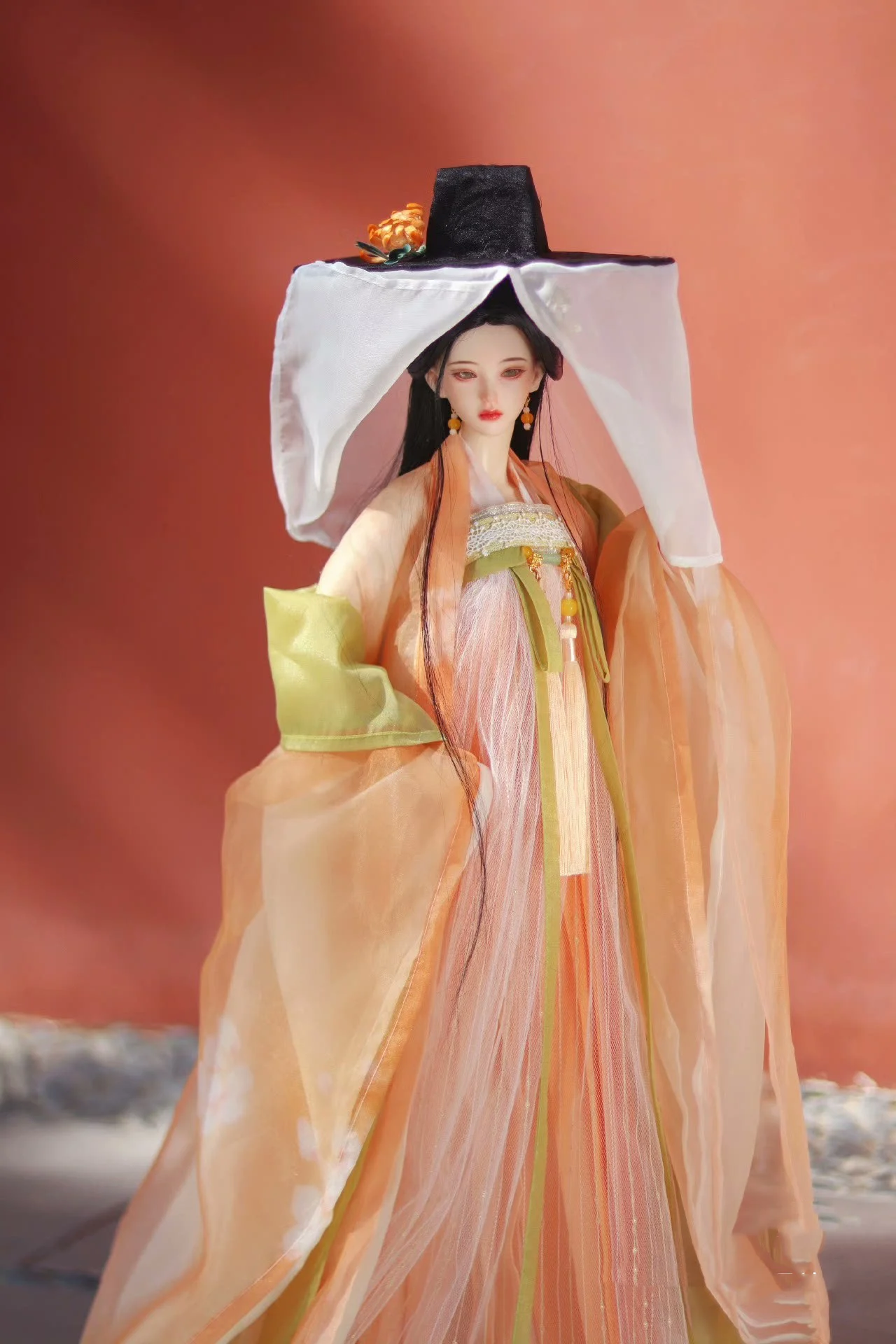 Fantasia antiga em escala 1/3, roupas bjd, hanfu chinês, vestido longo de fada, roupa para bjd/sd sd13, acessórios de boneca de menina grande c2063