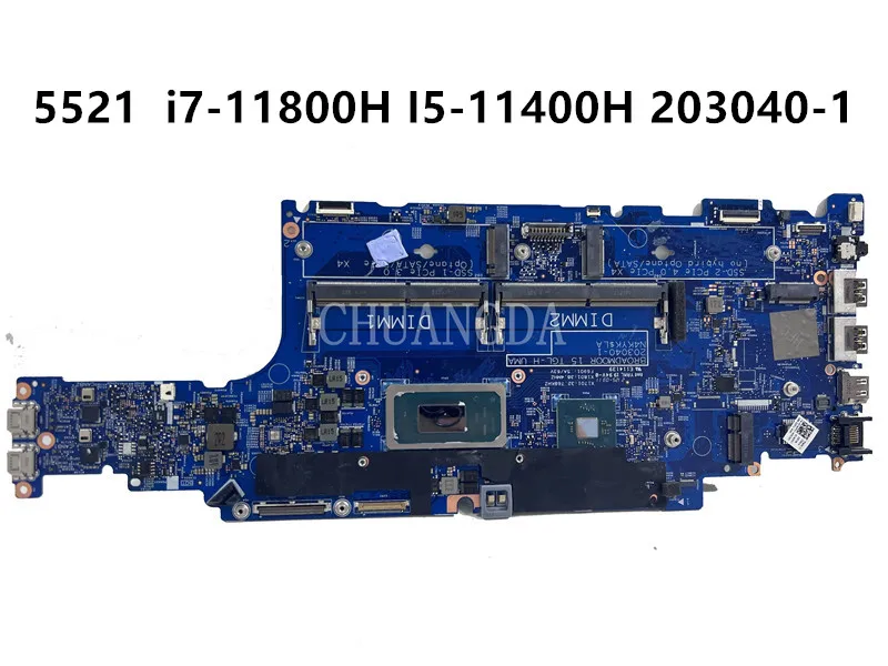 203040-1 Mainboard For Dell Latitude 5521 Laptop Motherboard CPU: I7-11850H 0FWPGK I5-11400 CN-0CWP5J  100% Test