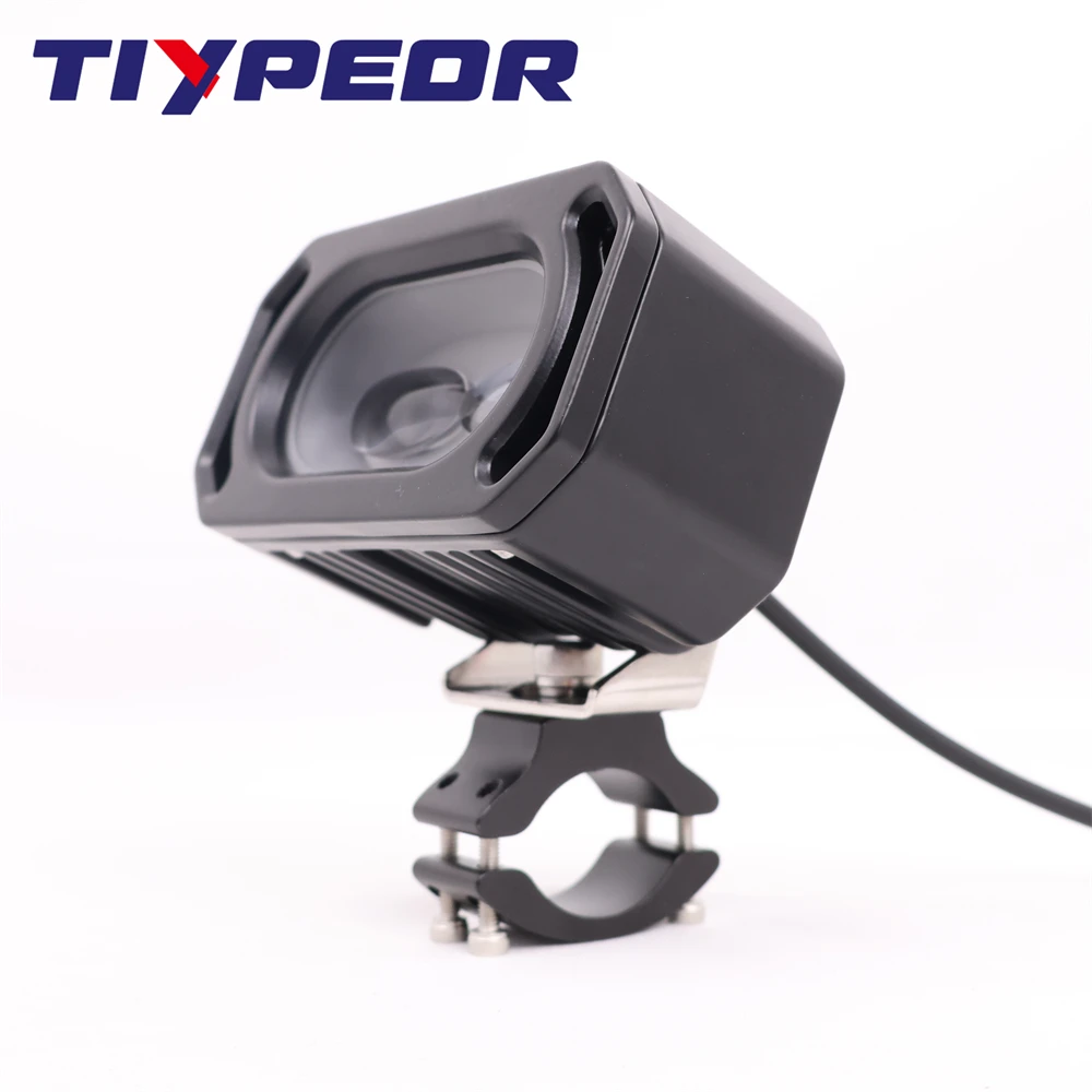 TIYPEOR E-MARK Motorcycle Super Bright High Power Headlamp Auxiliary Headlight Driving Spotlight Fog Lights for Motorcycle