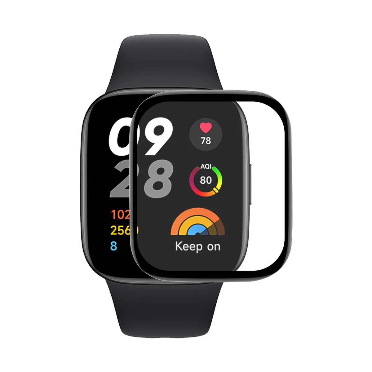 

Для Xiaomi Redmi Watch 5, активная защитная пленка для экрана, 3D изогнутый ПК + ультра прозрачная пленка из ПММА - прозрачная