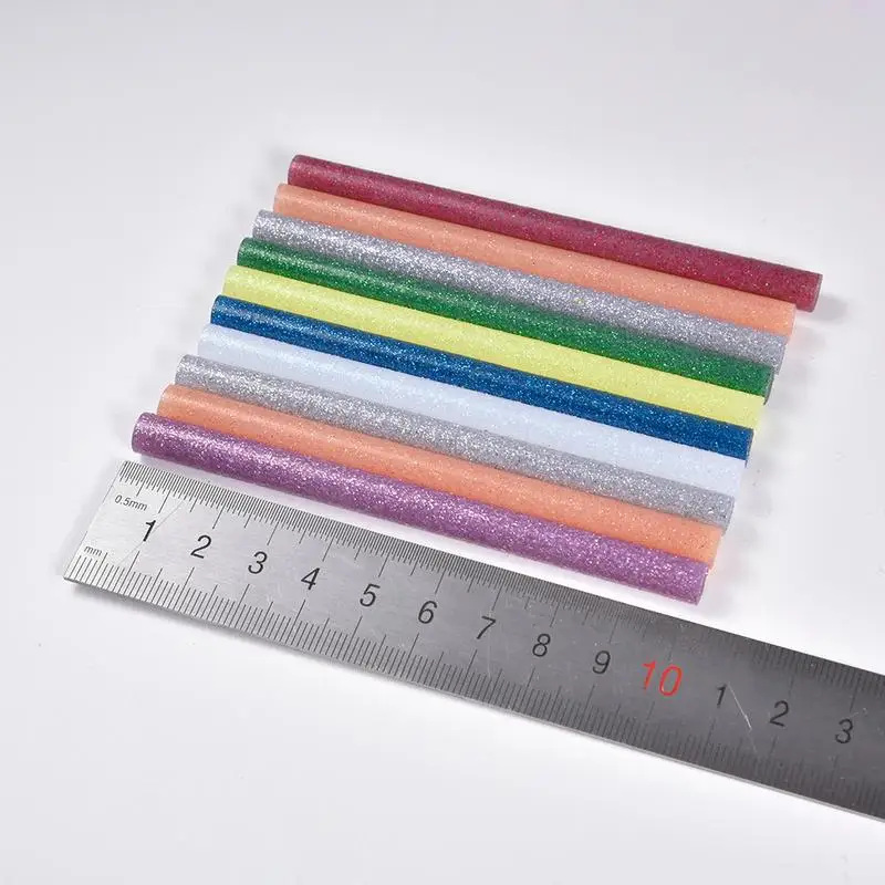 60pcs Colourful 7mm*100mm Hot Melt Glue Sticks For Glue Guns Craft Phone Case Album Repair Accessories Adhesive 12colors Stick