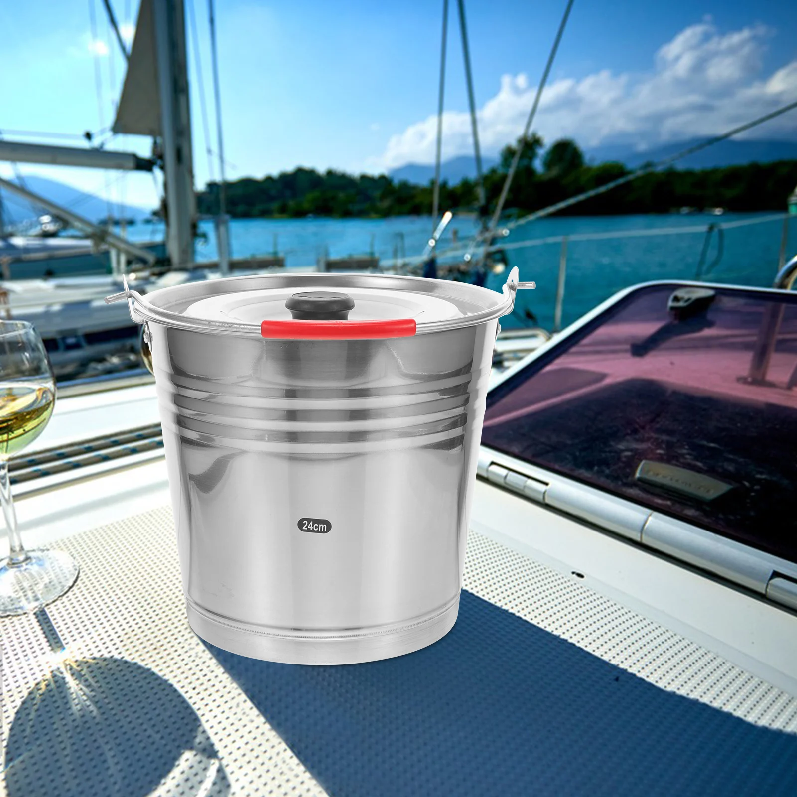 

Stainless Steel Water Bucket Large Capacity Ice Storage Bucket for Beer Drinks Cooling Portable Beverage Container Parties