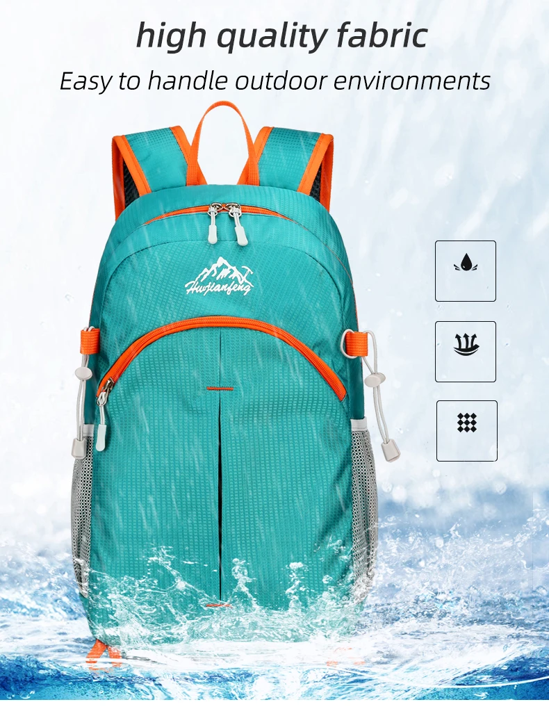 18L Tragbare Faltbare Rucksack Klapp Bergsteigen Tasche Ultraleicht Outdoor Klettern Radfahren Reise Knapsack Wandern Daypack Gipfelpaket wasserdicht verschleißfest Bodybuilding Yoga hohe Kapazität – Detail 7