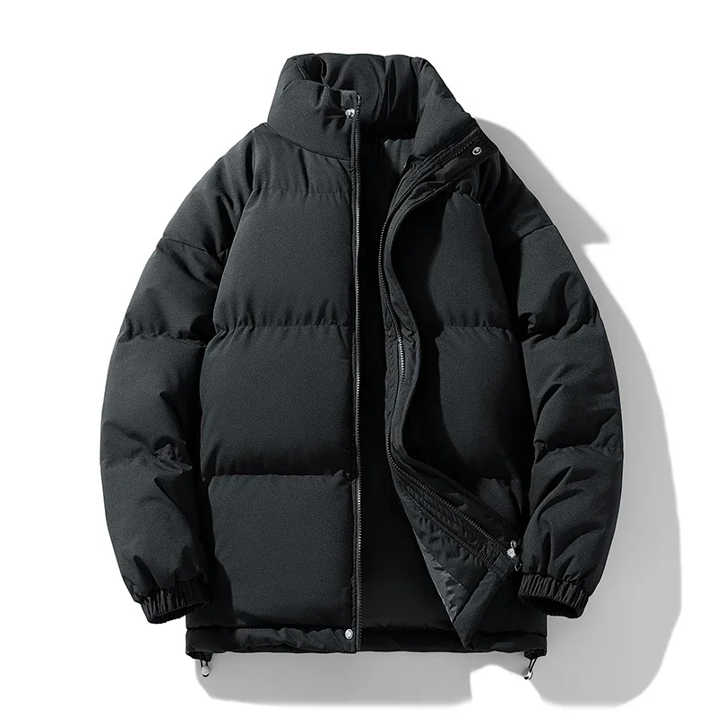 8XL Puffer Jacket Men Thick Warm Parka Plus Size Quilted Jacket Solid Outwear Coats Loose Cotton-padded Men's Clothing Top