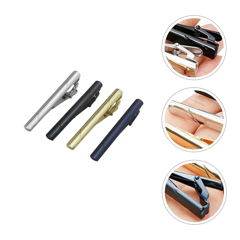 

4PCS Copper Clips for Clips Men Durable Small Clamps Necktie Accessories Modern Design Practical Use
