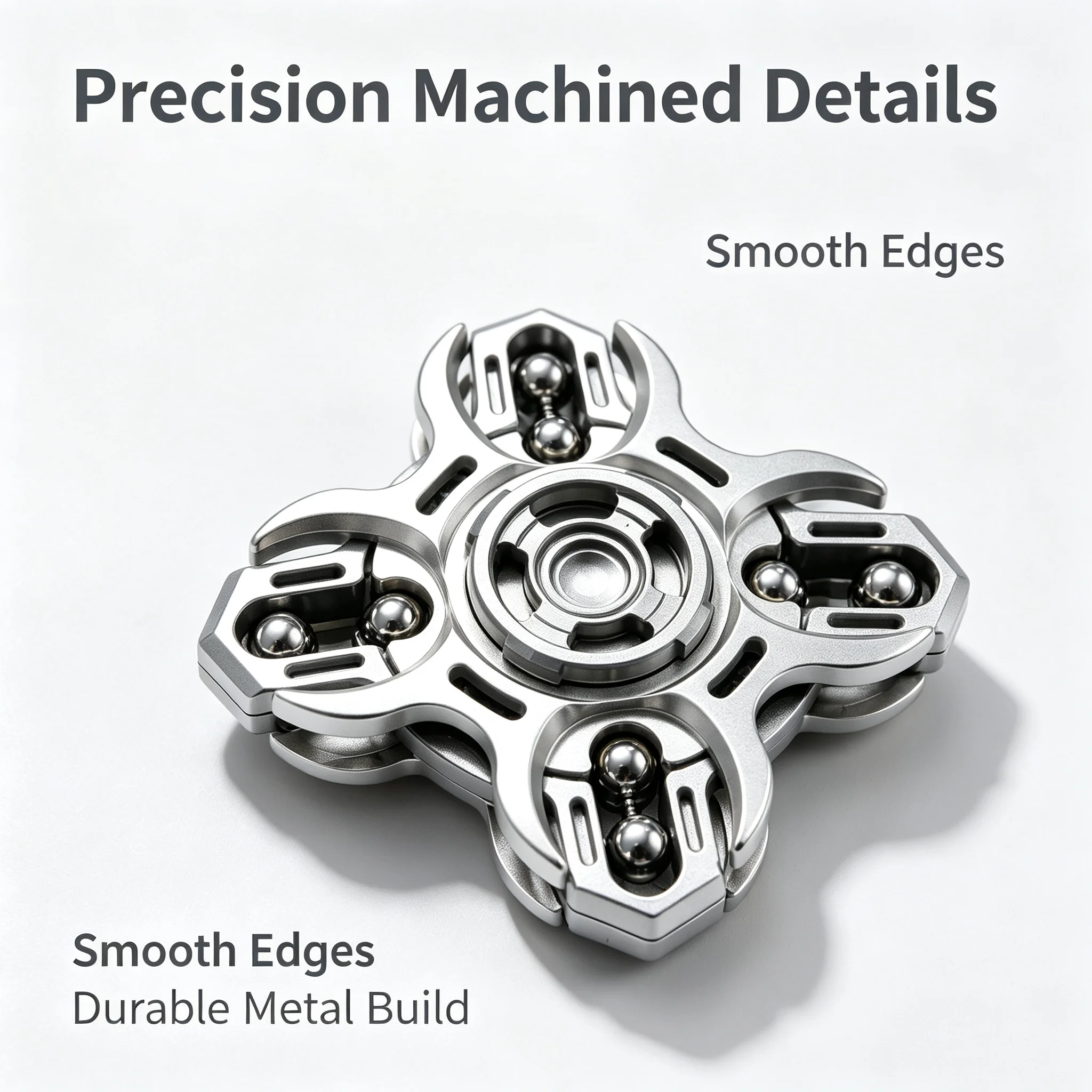 Metal Finger Spinner Precision Machined EDC Rotating Desk Gadget Portable Handheld Spinner for Office Daily Carry