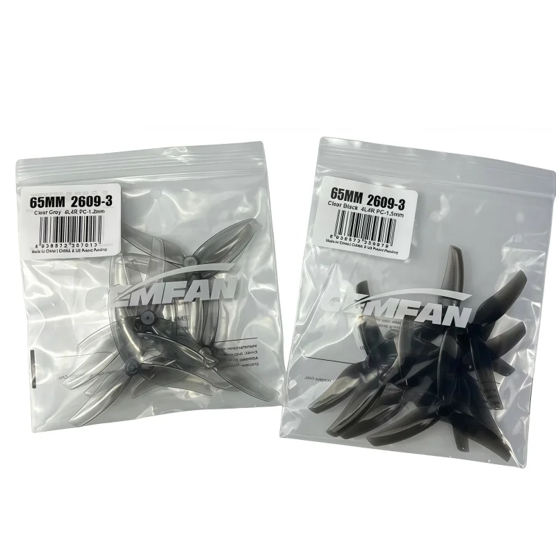 GemfanFPV 1.2mm/1.5mmaperture 2609-3 three-blade propeller 65mm drone soccer hollow cup FPV 1.2mm/1.5mmaperture