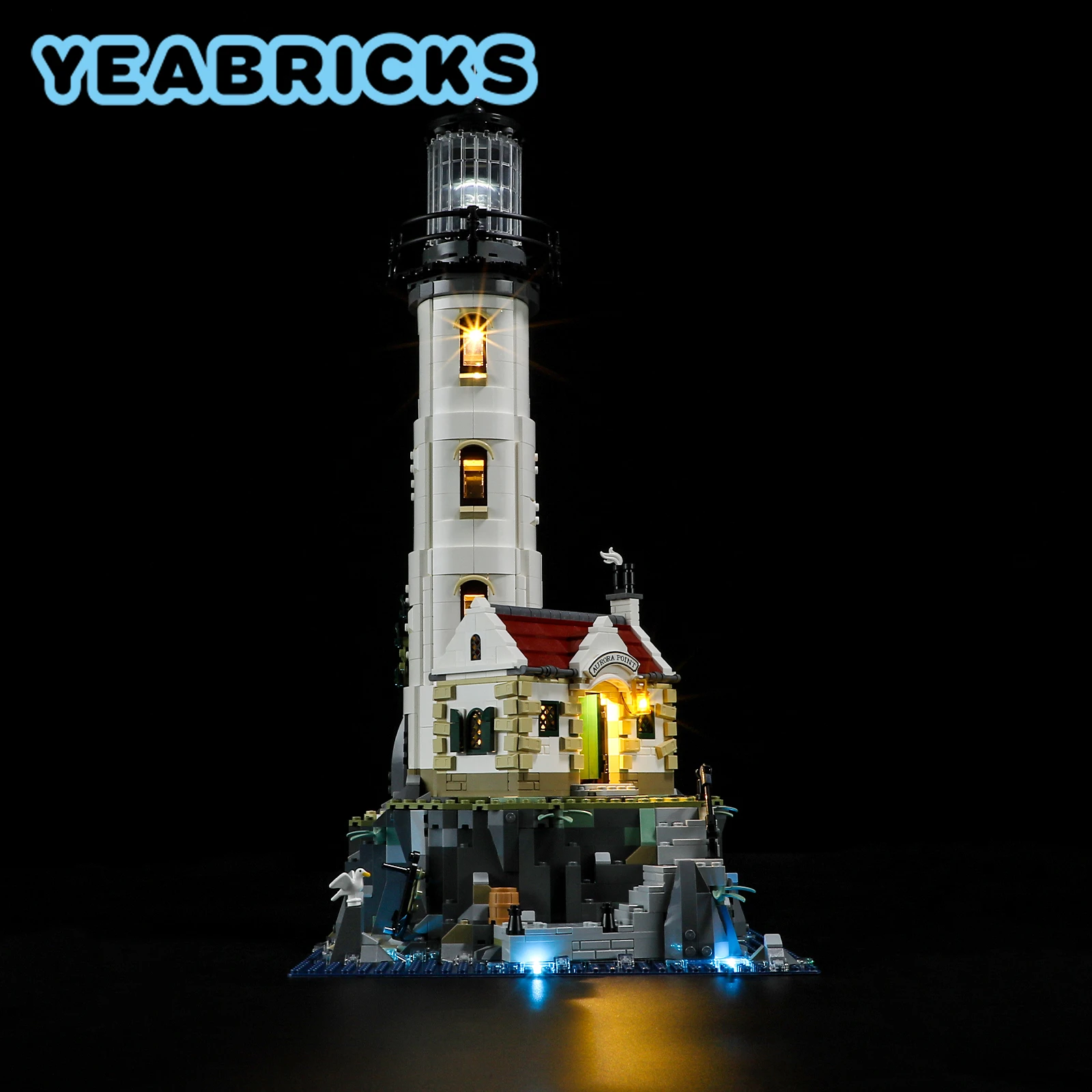 YEABRICKS – Kit d'éclairage LED pour 21335, ensemble de blocs de construction de phare (modèle non inclus), briques, jouets pour enfants