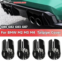 For BMW M2 M3 M4 G80 G82 G83 G87 Original Tailpipe Cover Exhaust Tailpipe Black Cover Stainless Steel Muffler Decorative Nozzle