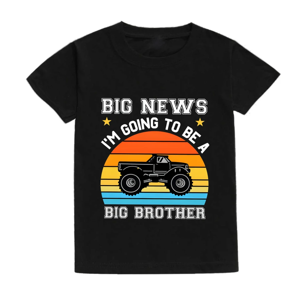 Big News I Am A Going To Be A Big Brother Kid T-Shirt Letter Print Child Tshirt Short Sleeve Tee Tops Summer Childs Clothes