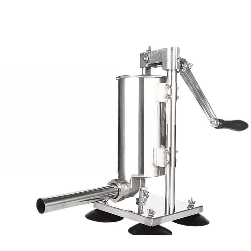 4L Manual Sausage Stuffer Machine, Stainless Steel Meat Filler & Syringe for Homemade Sausages