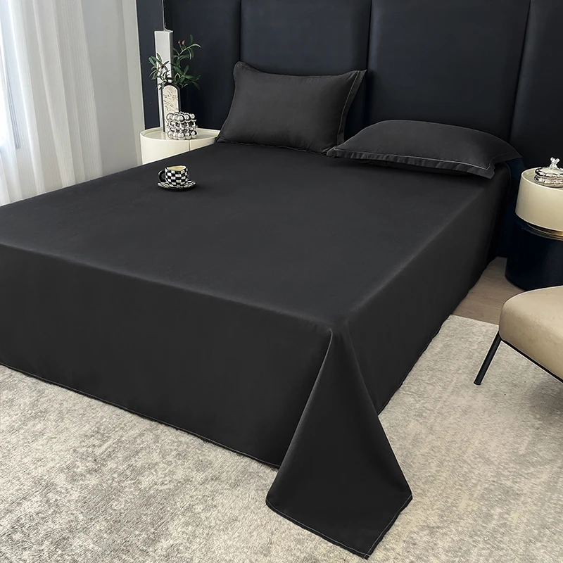 A bedsheet suitable for all four seasons, plain color, for both single and double beds in student dormitories, in multiple color