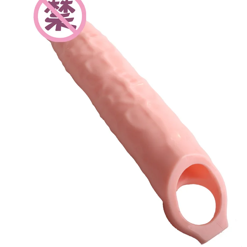 Thick Thickened Cover Super Thick Hard Tintin Cover Men's Extension Cover Condom Wearable Thick Solid Head Penis Extender 6.23