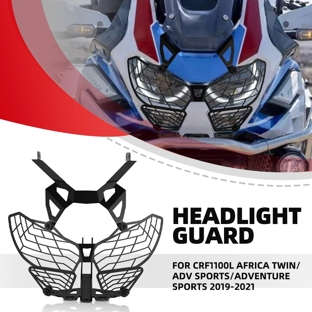 

For HONDA CRF1100L AFRICA TWIN/ADV SPORTS/ADVENTURE SPORTS 2019 2020 2021 Headlight Protector Cover Grill Motorcycle Accessories