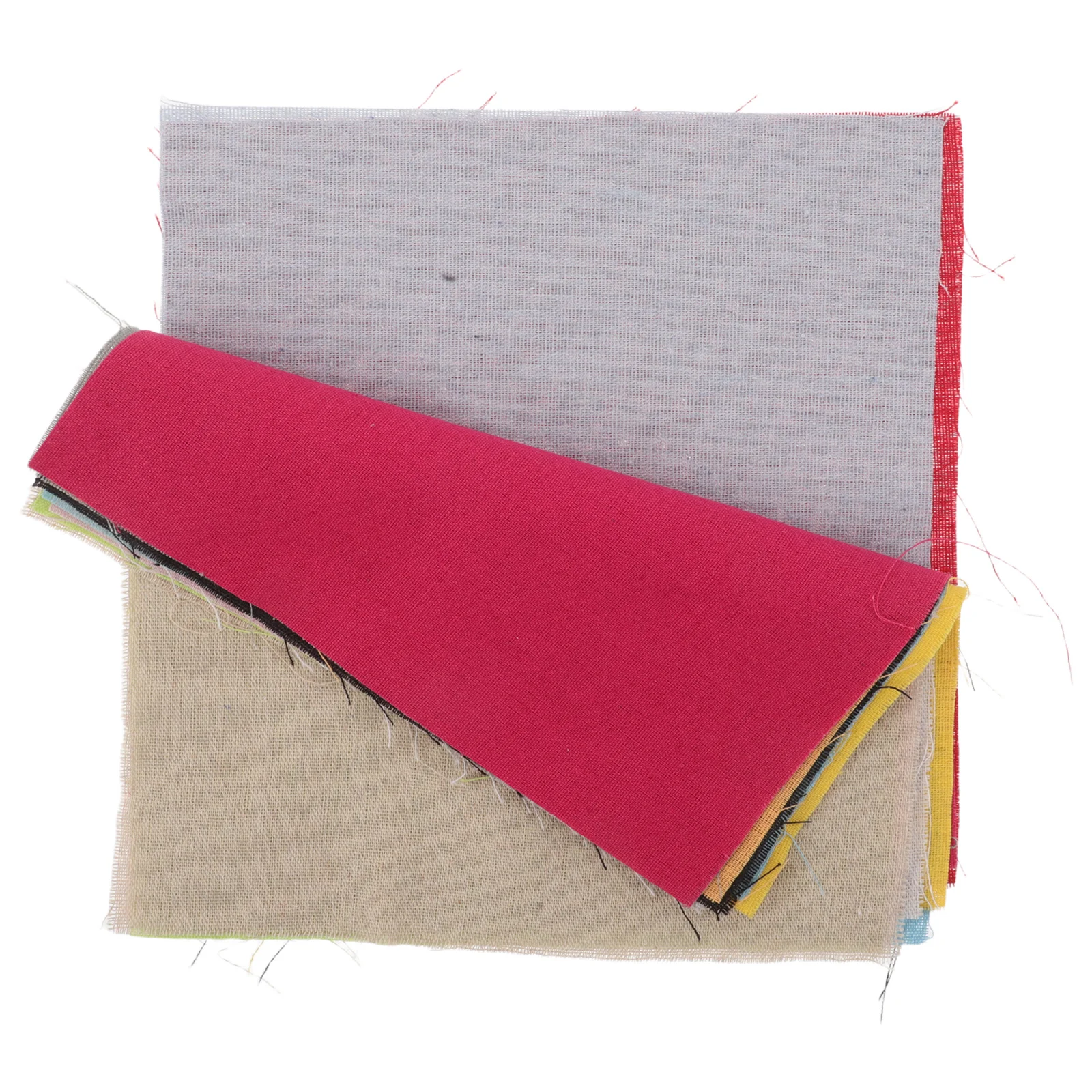 

12pcs Square Linen Fabric Colorful Embroidery Cloth Durable Cotton-Linen Blend Sewing Material 25X25Cm For Garment Home Decor